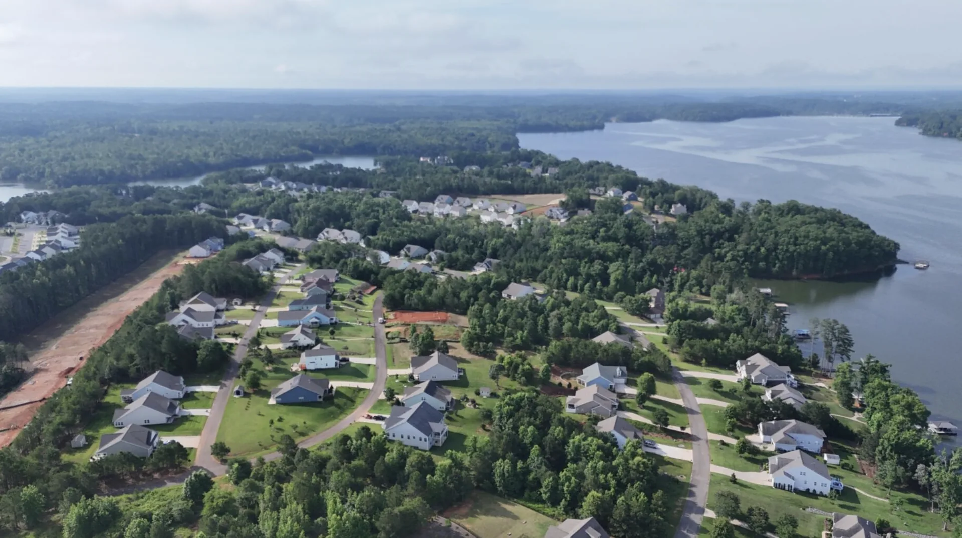 Open water views from Lakeview Pointe homesites