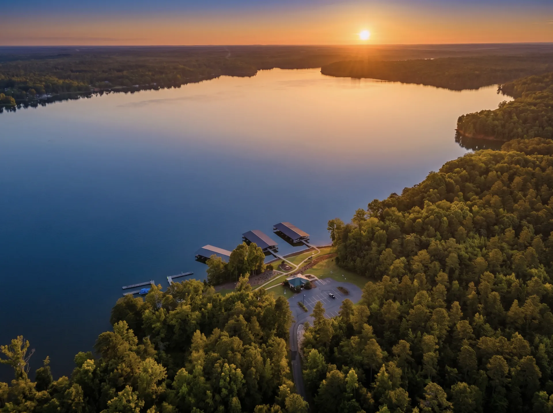 The Edgewater marina on 3,431-acre Fishing Creek Lake