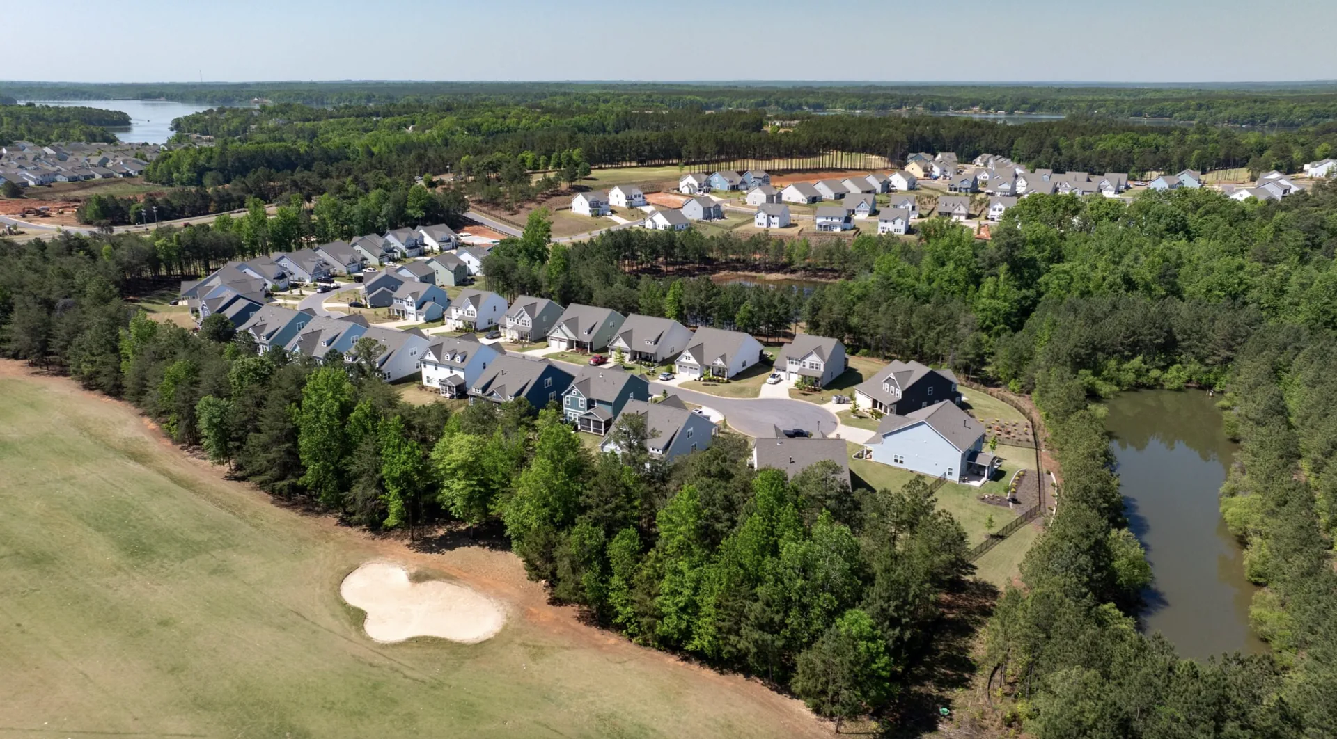 Golf course views from The Links neighborhood backyards