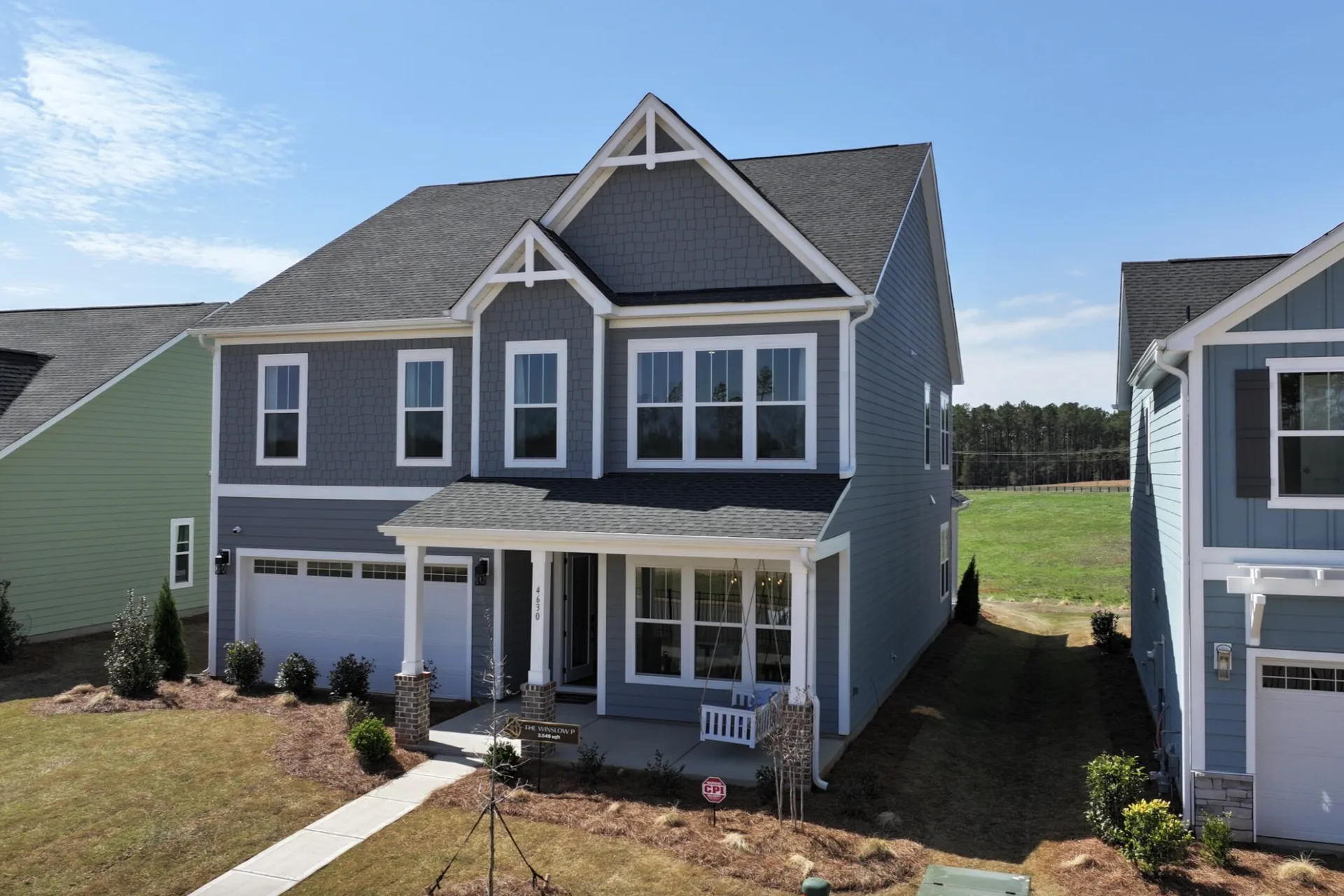 Front elevation of the Winslow floor plan