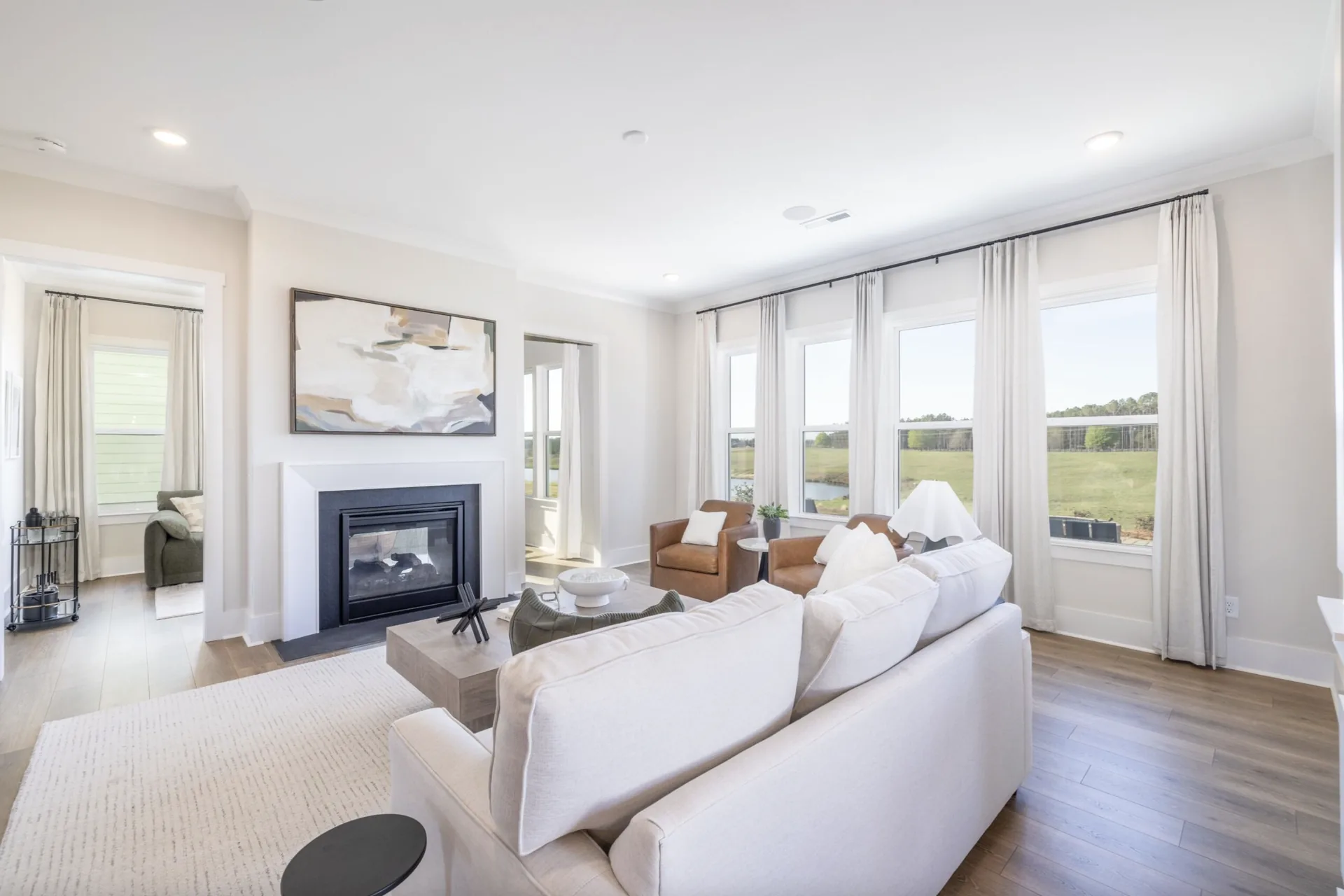 Open great room in the Winslow