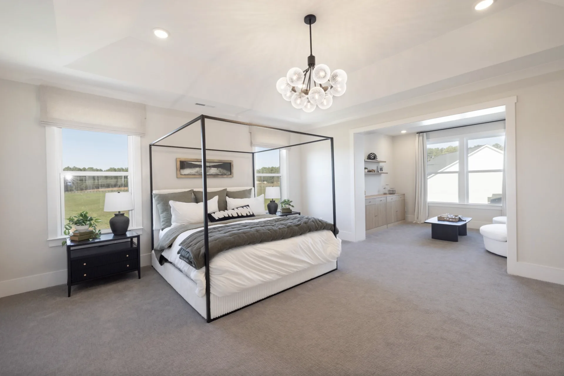 Primary bedroom with sitting room in the Winslow